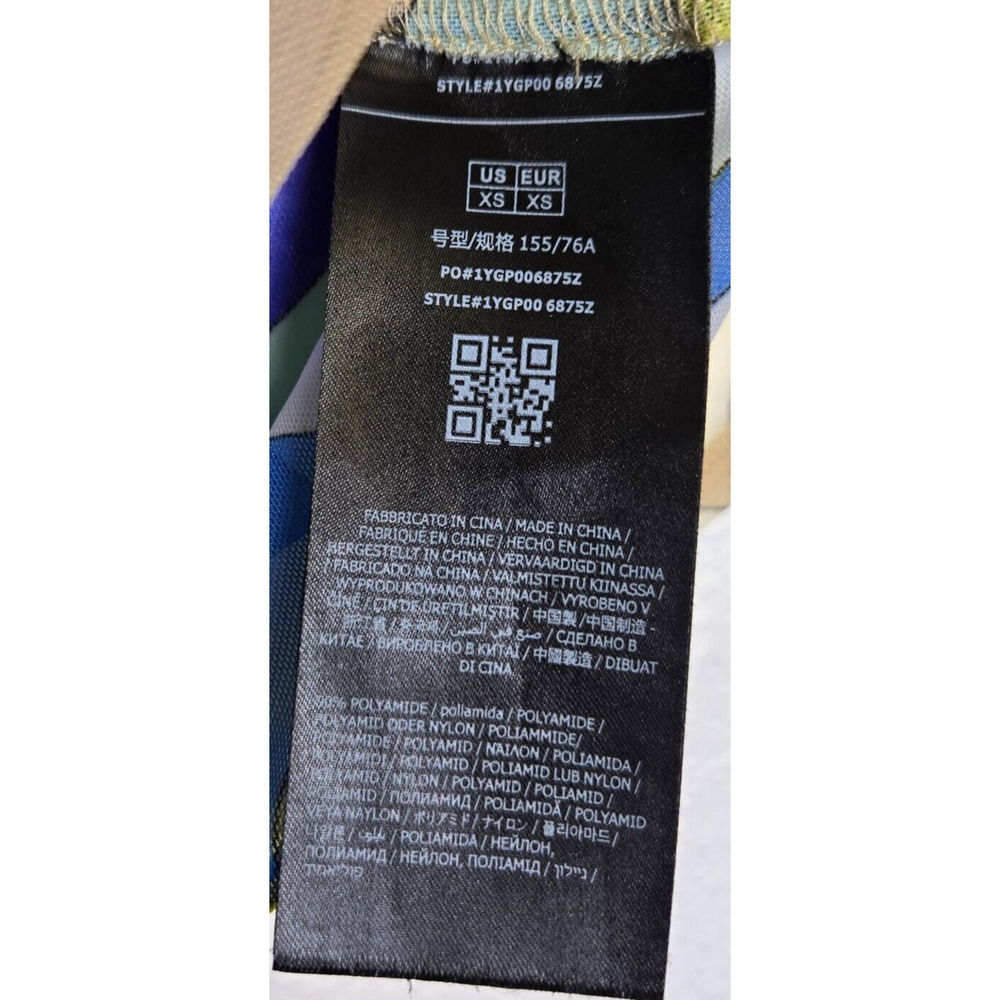 Marciano Guess‎ Womens Anouk Mesh Top XS Yellow Blue Floral Sheer Sexy Baby Tee - Picture 7 of 10